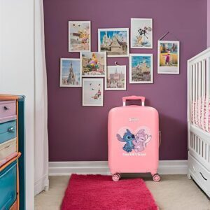 Cute and functional Disney kids' suitcase with combination lock and 4 wheels - The perfect travel companion for your little one's next adventure.