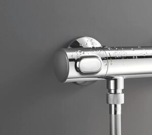 GROHE QuickFix Precision Flow - Termostato ducha con tecnología Water Saving y botón de control ecológico. Aprovecha al máximo tu experiencia de baño con este innovador termostato que te ofrece ahorro de agua y un control preciso. ¡Consíguelo ahora!