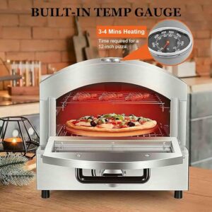 Opiniones Horno De Pizza A Gas para Exteriores, Horno De Pizza Multifunción De 12 Pulgadas - ¡Descubre el mejor horno de pizza para tus reuniones al aire libre! ¡Cocina deliciosas pizzas con este horno de gas de 12 pulgadas! ¡Aprovecha su versatilidad y disfruta de un sabor increíble en cada bocado!