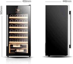 Enfriador de vino QPZMALSKY con capacidad para 32 botellas y diseño de acero inoxidable. Perfecto para mantener tus bebidas a la temperatura ideal. Vinoteca silenciosa y eficiente. ¡Hazte con el tuyo ya!